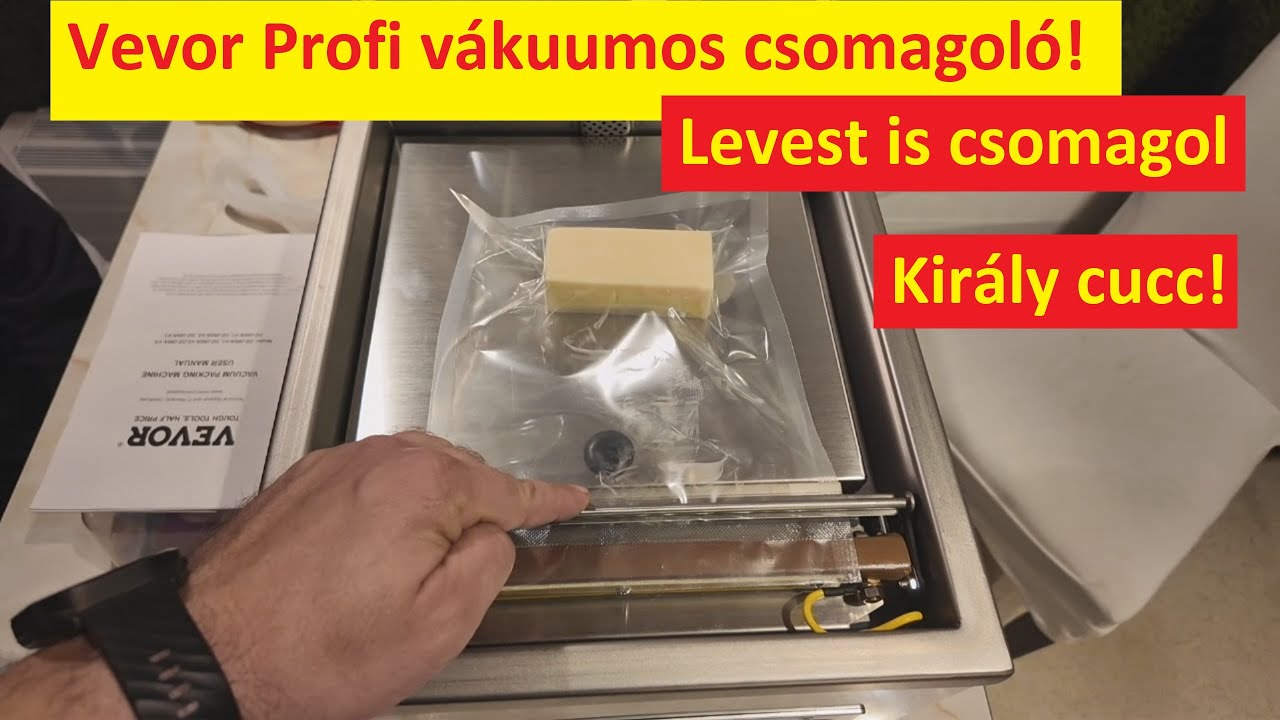 Profi Vevor vákuumos csomagoló.✅ Levest is vákumozhatsz! IGEN! Ez egy nagyon jó cucc!💪