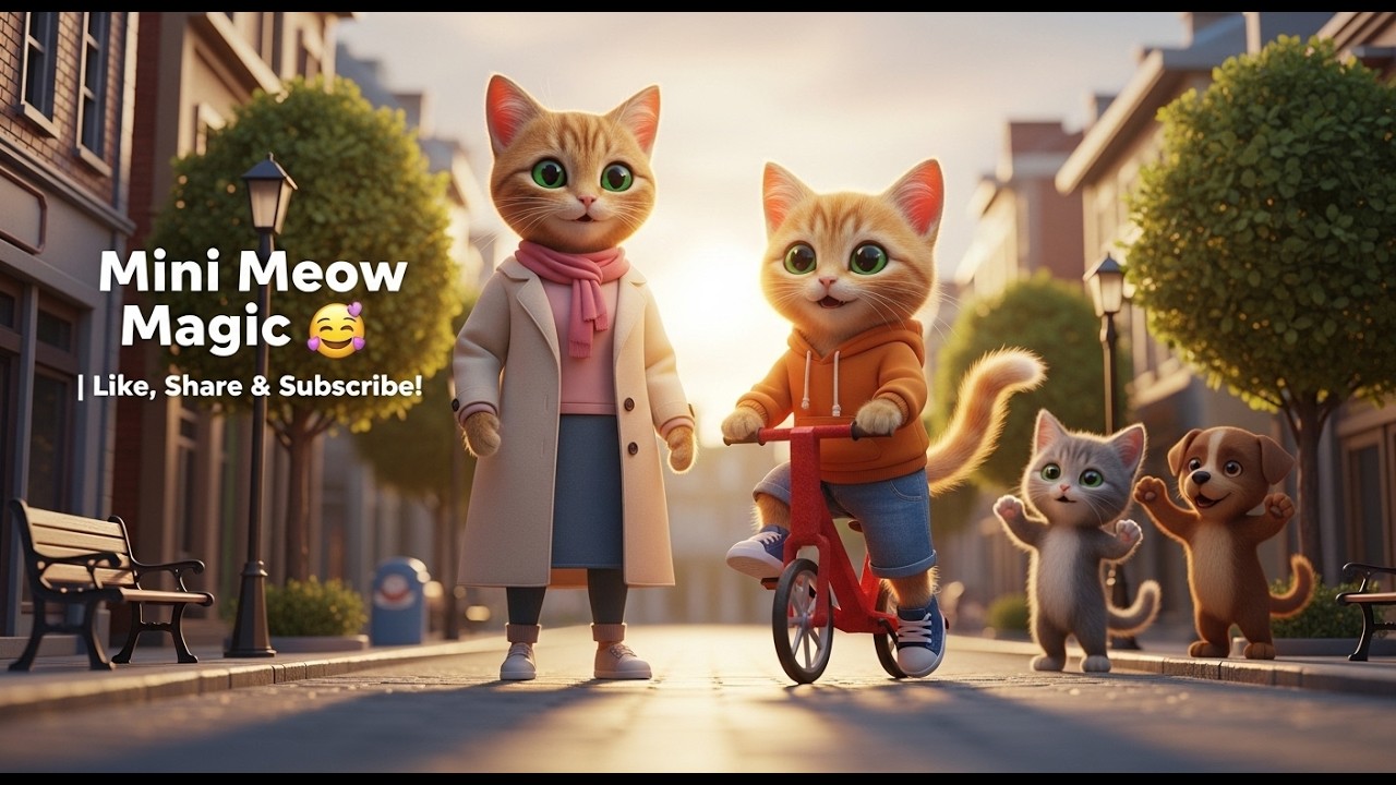 Ginger Kitten’s Dream Bike 🚲💖 | Mama Cat Builds It With Love! 🐾 | Mini Meow Magic