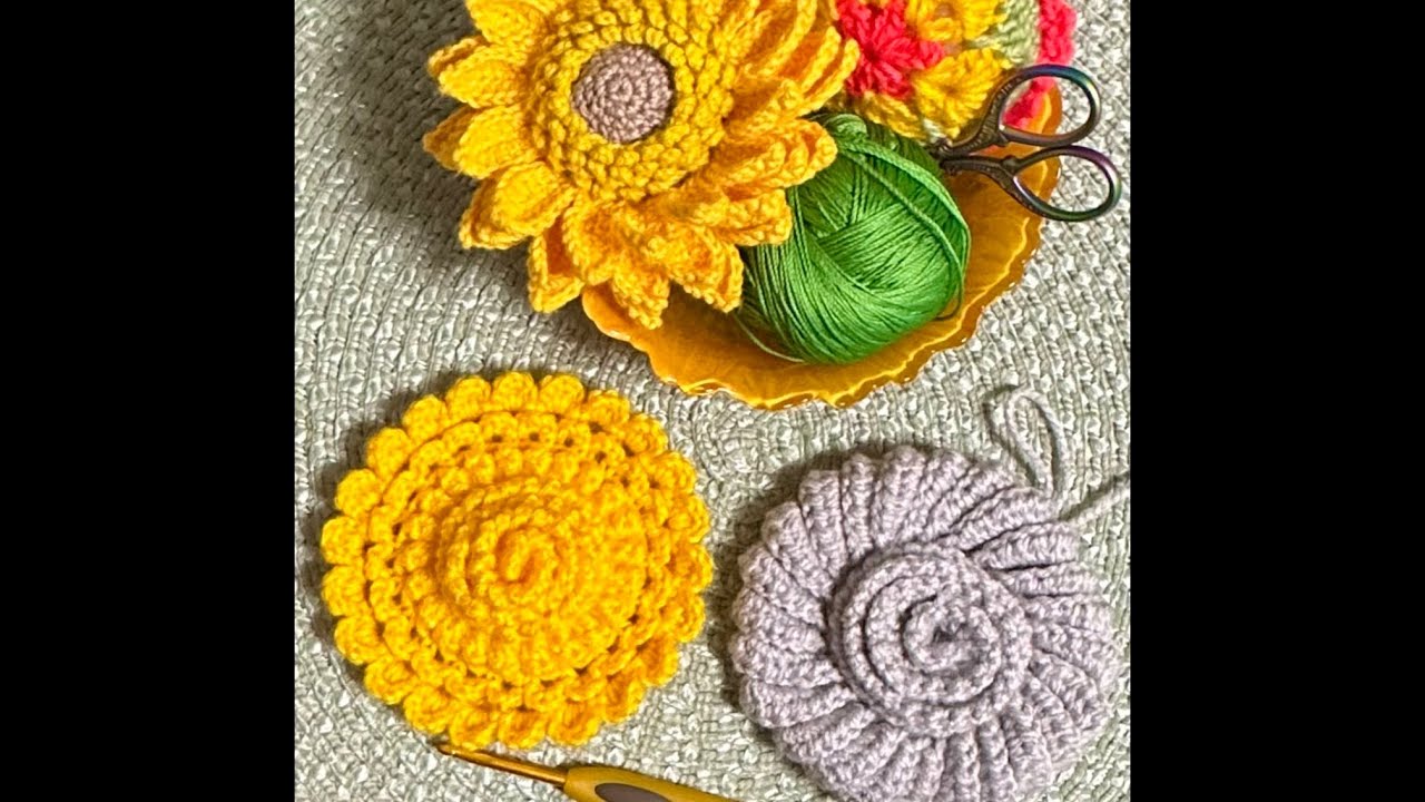 Rosemary Crochet(موتیف گل حلزونی رزماری)