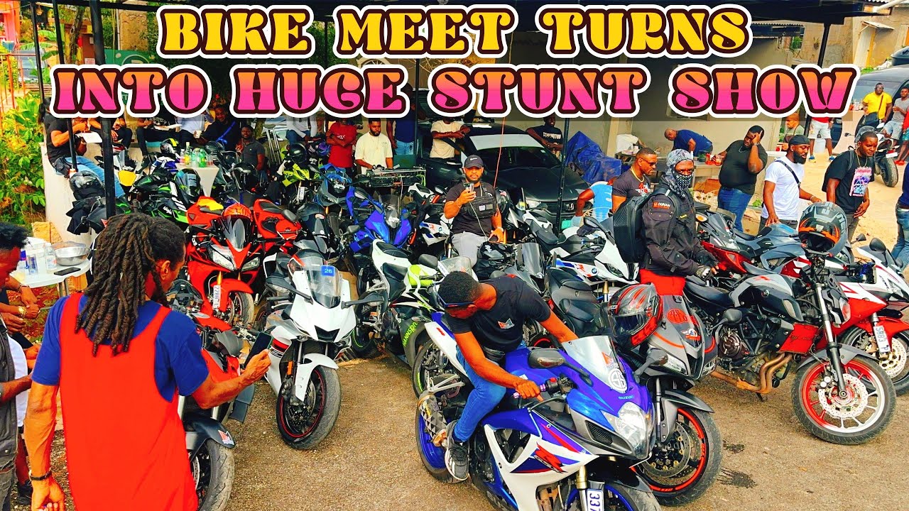 Bike meet turns into a huge Motorcycle Stunt Show  BOASY BIKERS - British Link up - PART 3!