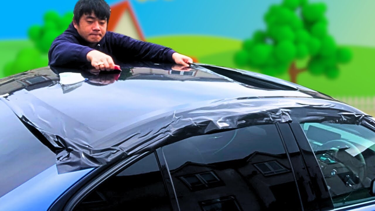 Roof Wrap In Real Time Using VviVid Vinyl | Gloss Forged Carbon Fibre Wrap