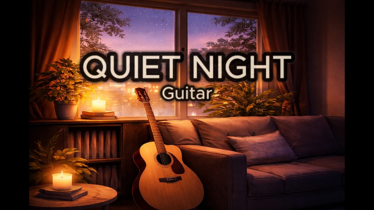 Quiet Night at Home 2-Hour Peaceful Acoustic Guitar for Sleep & Study 조용한 밤, 잠잘 때 듣는 편안한 어쿠스틱 기타