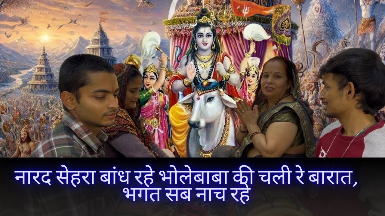 🕉️🙏🏻, भोले बाबा की चली रे बारात ,भगत सब नाच रहे 🙏🏻🕉️ #shivbaratbhajan #shivratribhajan #shivbhole