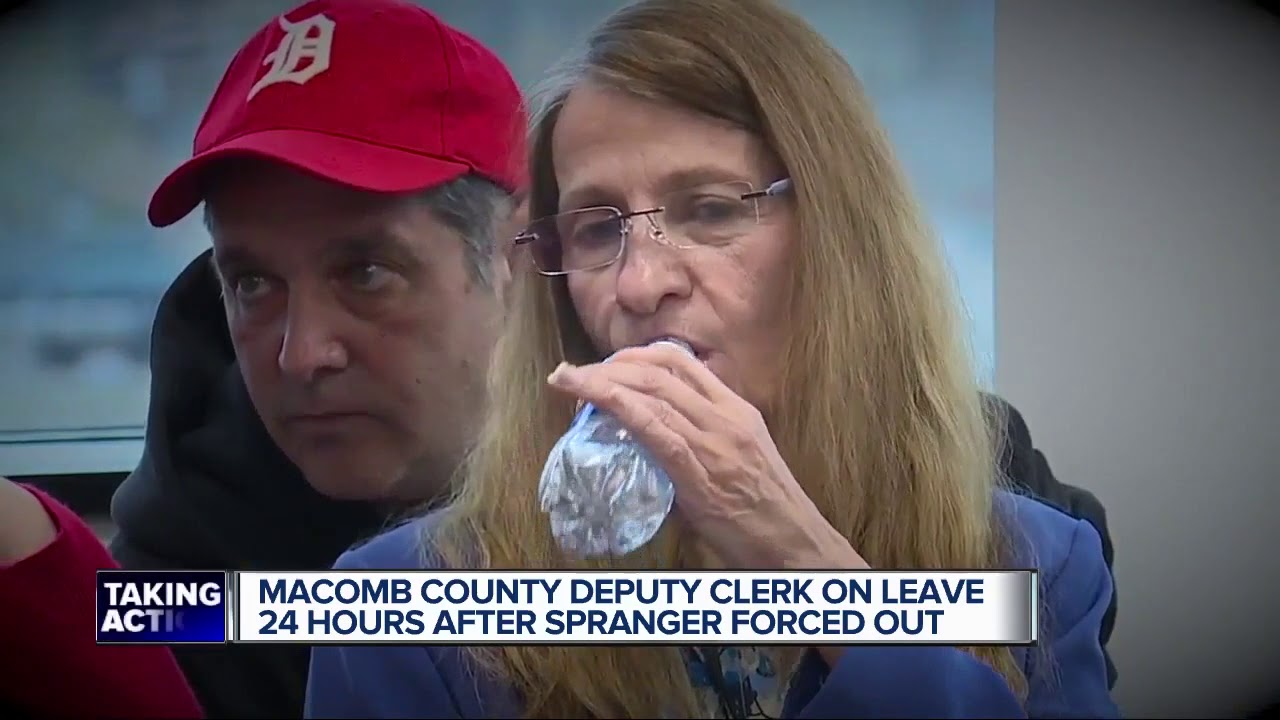 Macomb County Deputy Clerk placed on administrative leave after Spranger removed
