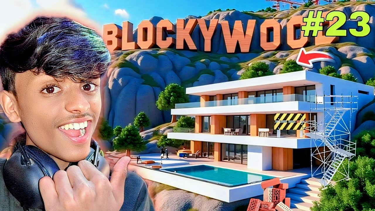 NEW MANSION IN BLOCKY WOOD CITY | GIGA MANSION | MANSION MAKER #23