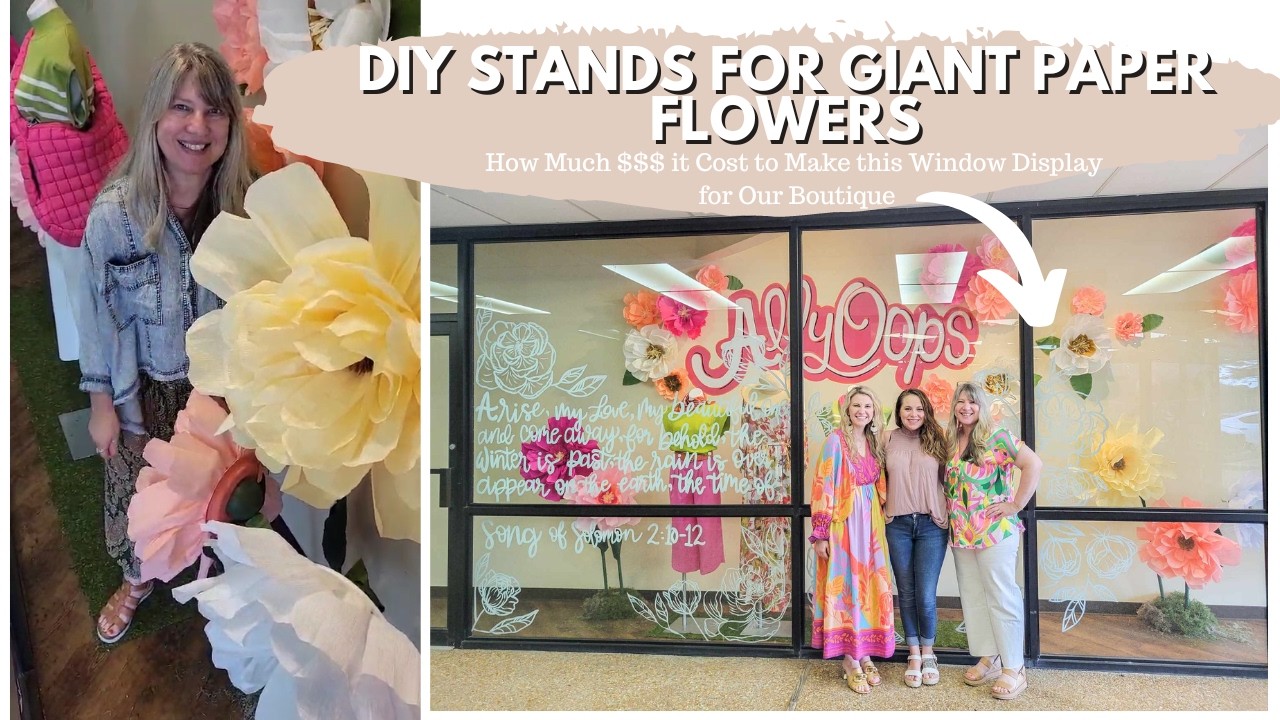 Giant Paper Flower Stand DIY | How to Make a Standing Flower Backdrop