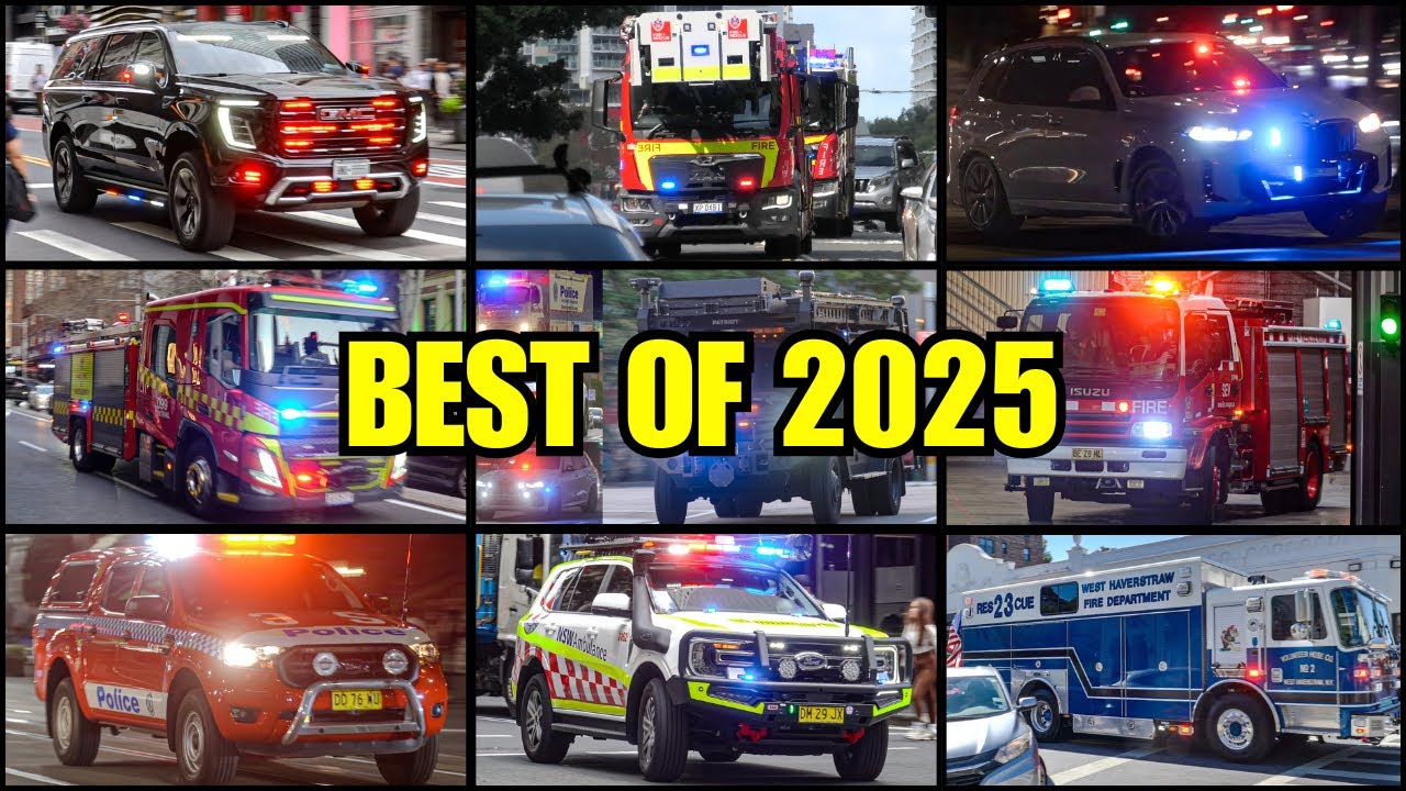 ⁴ᴷ *BEST OF 2025* EMERGENCY RESPONSE Compilation 🚨 CRAZY Light / Sirens from AUS NZ & USA !🇦🇺🇺🇸