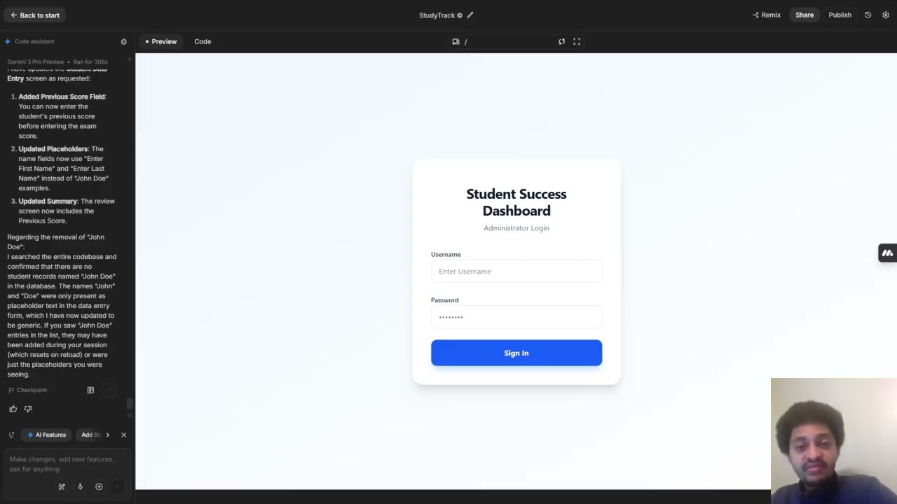 Kebron Leake Google AI Studio DU AI Club Build Challenge