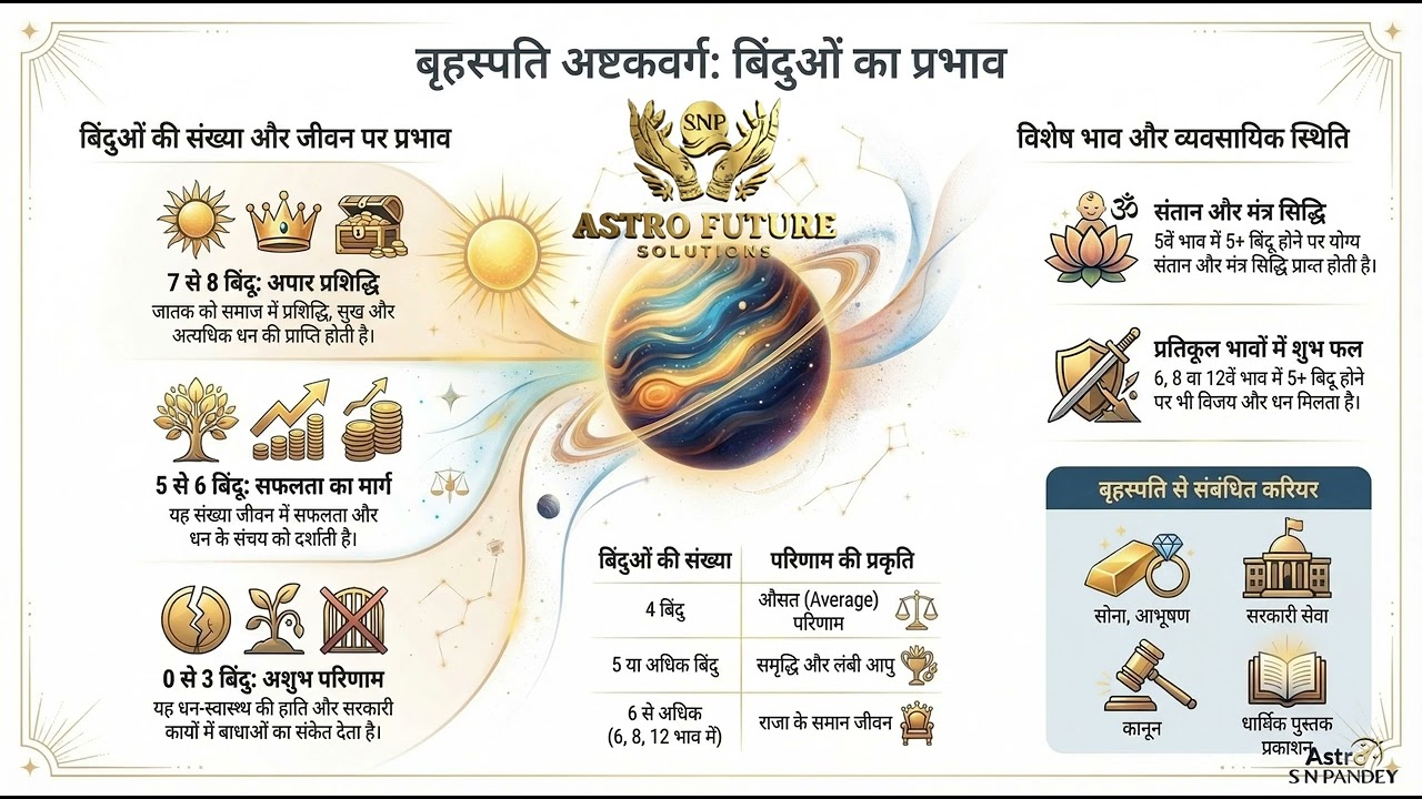 वृहस्पति अष्टकवर्ग का ज्योतिषीय प्रभाव