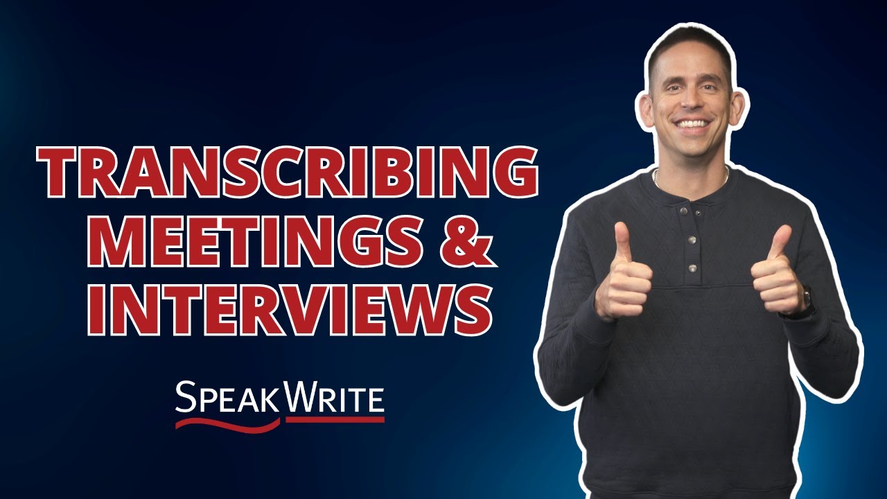Save time transcribing your meetings and interviews