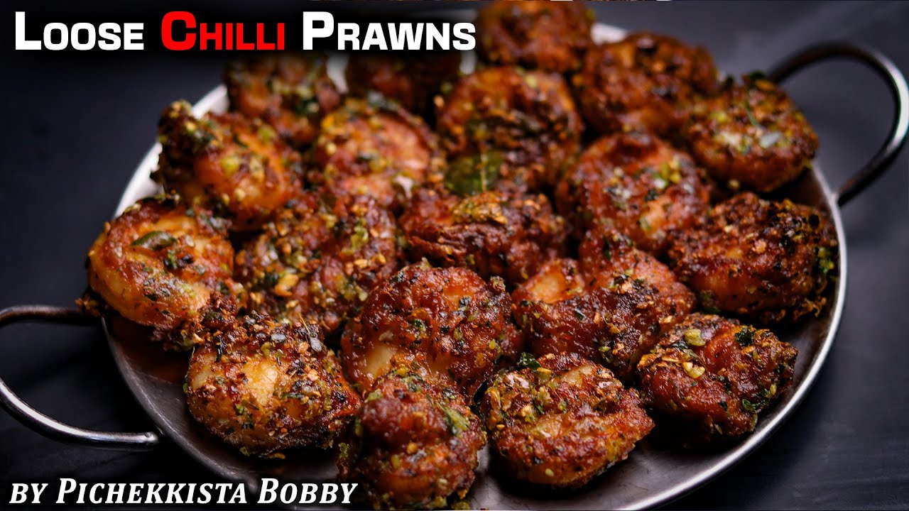 LOOSE PRAWNS BAR STYLE by PICHEKKISTA BOBBY | PRAWNS CHILLI CRISPY recipe
