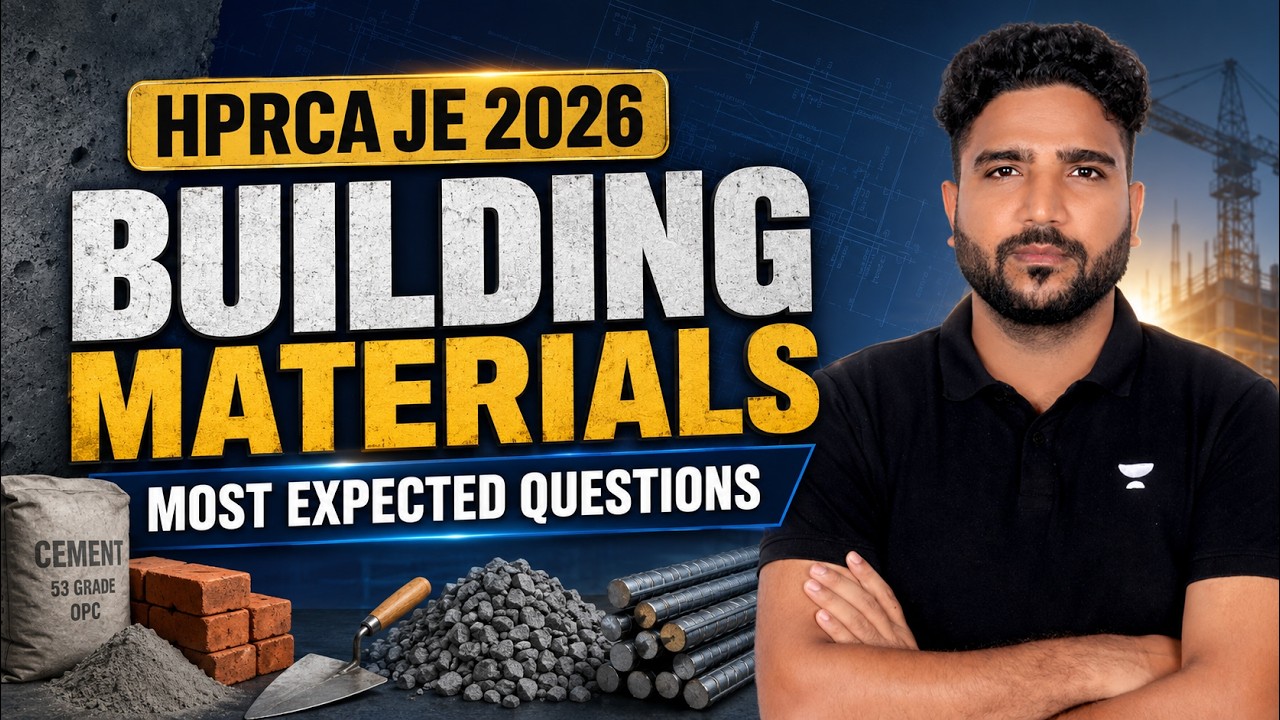 HPRCA JE 2026 Building Materials Most Expected Questions 🔥 | Praveen Kumar
