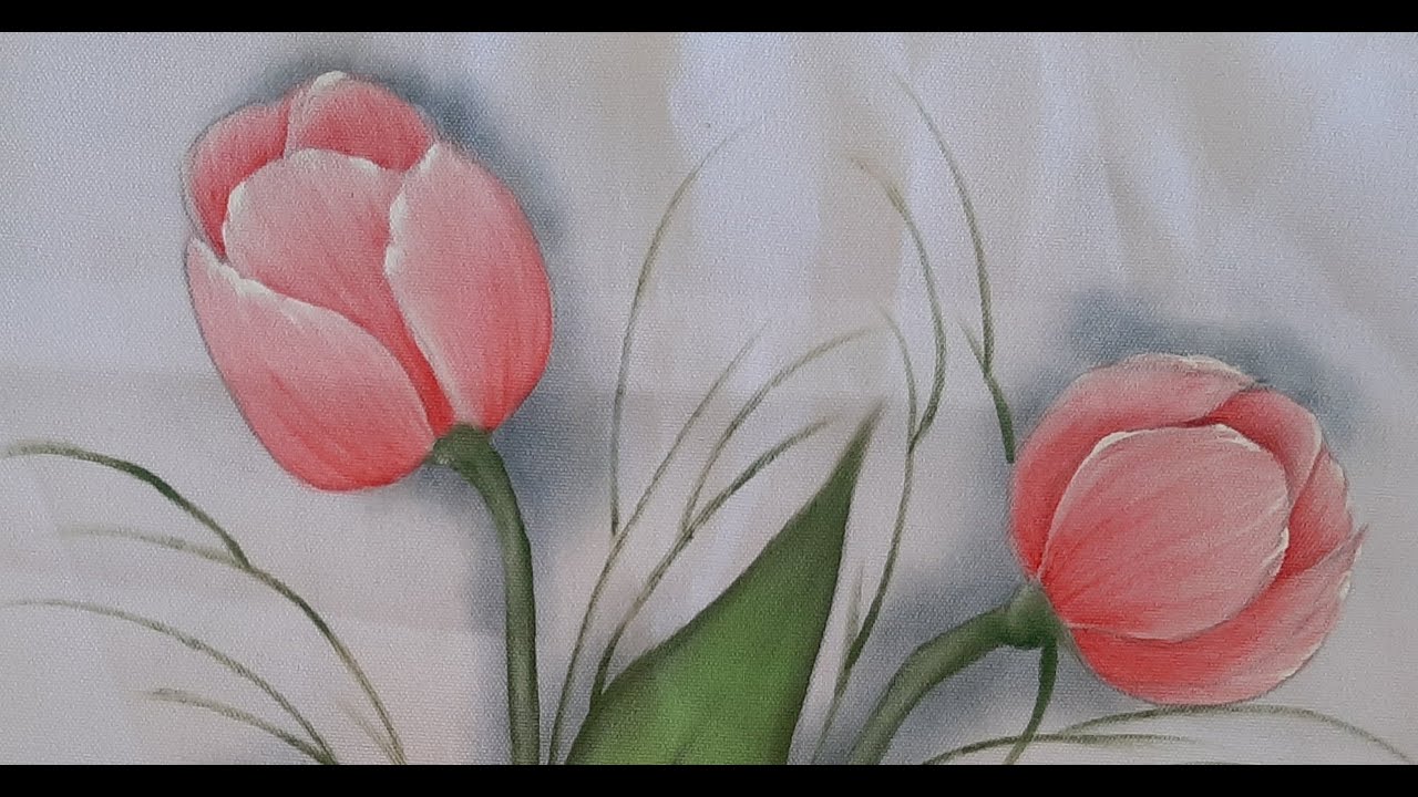 Como pintar tulipas com rosa bebê