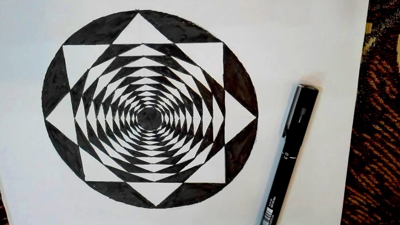 رسم خدعة بصرية سهلة | رسم سهل جدا | draw 3D visual trick