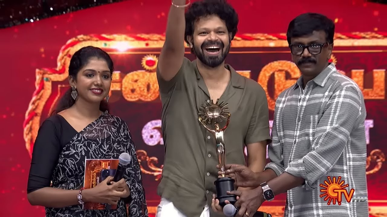 Best Dubbing (Male) Award Goes to Vasu for Moondru Mudichu! | Sun Kudumbam Virudhugal 2025 | Sun TV