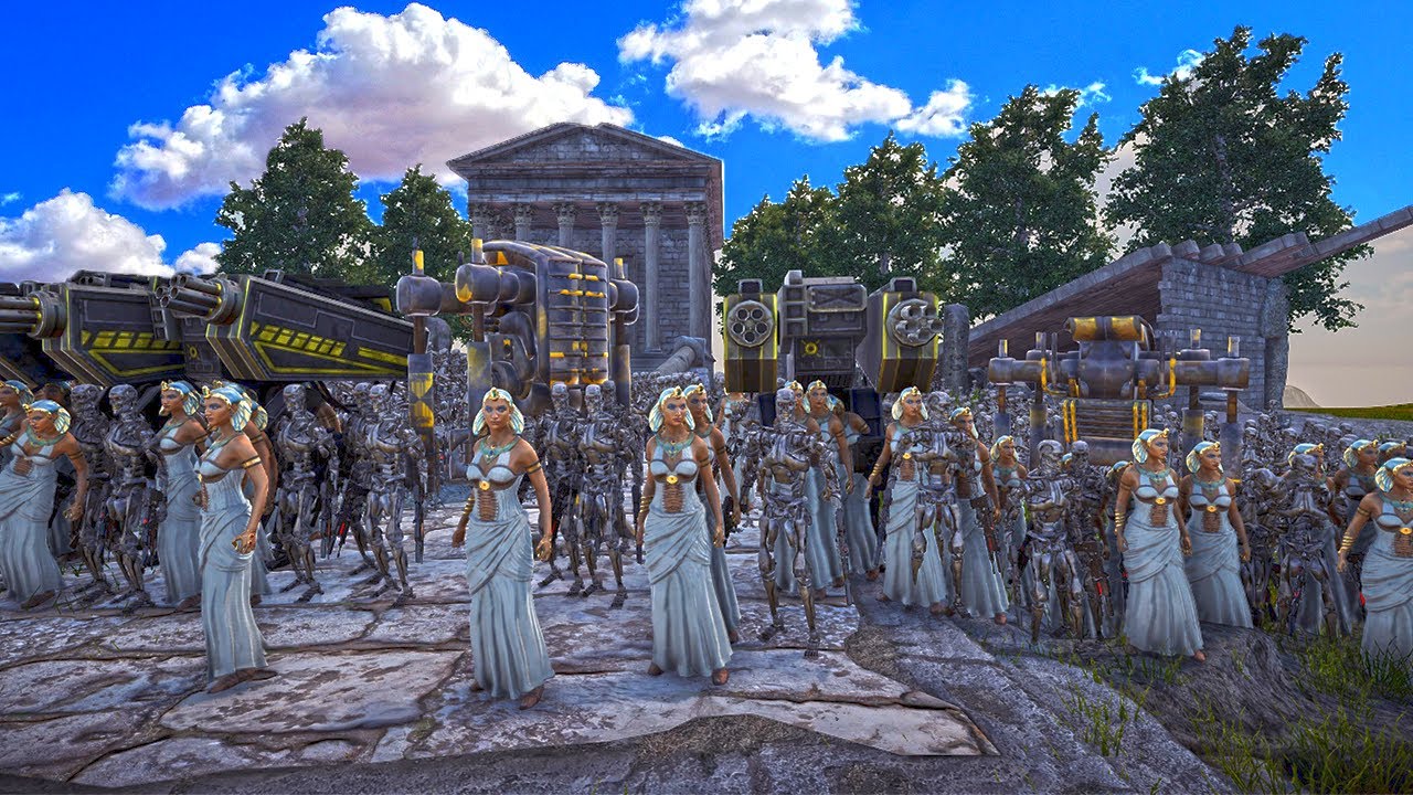 T45 Shotgun, T800 Terminator, Botmech & cleopatra vs. 3 million Zombies !! UEBS 2