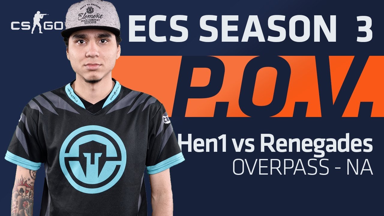 Hen1 vs Renegades on Overpass (ECS POV)