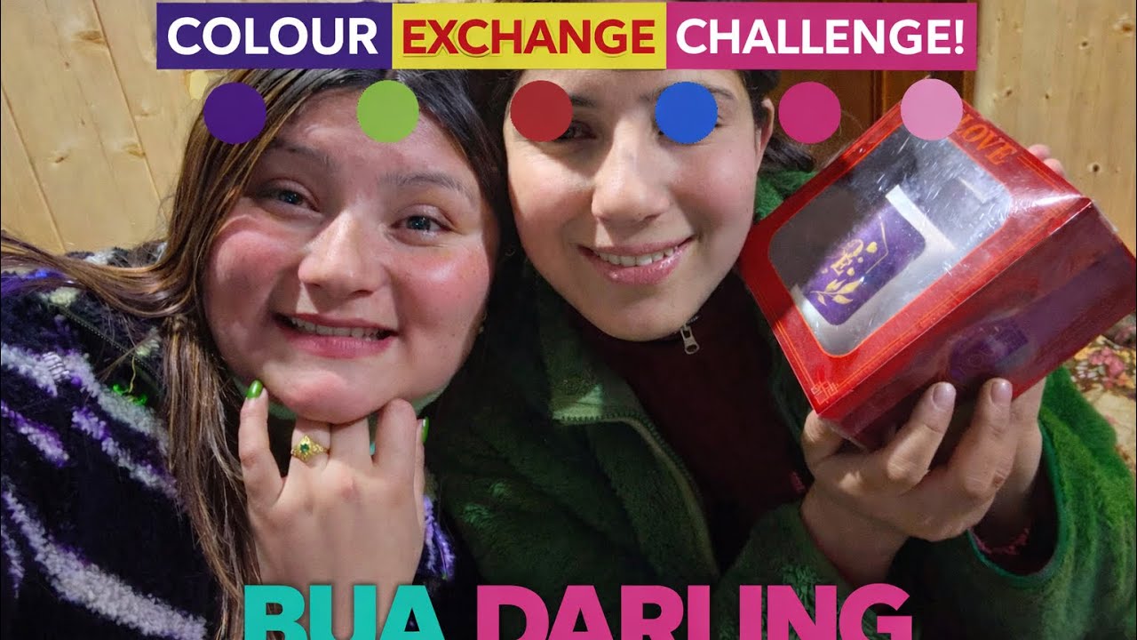  COLOUR GIFT EXCHANGE 🩷🤎💚🤍❤️🩵💜🖤🧡 WITH  BUA DARLING 🫶🏻✨#ladakhivlogger #trendingvideo #viralvideo 