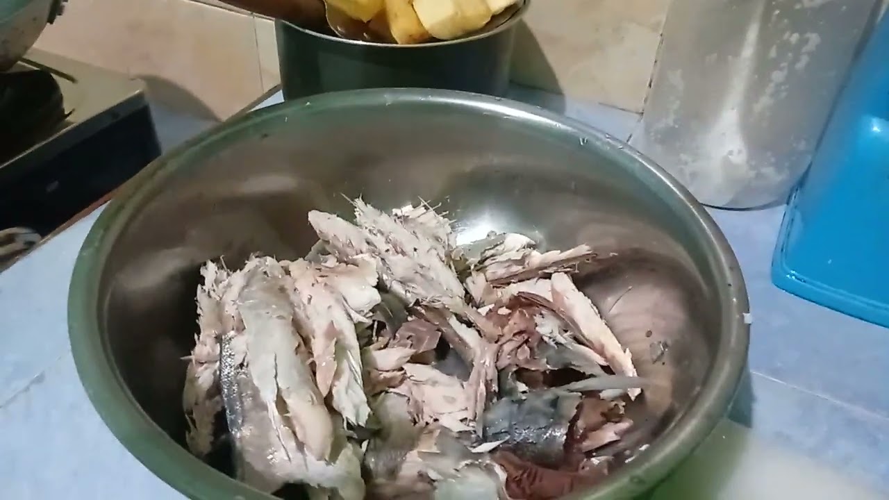 masak sawi pakco sama goreng singkong