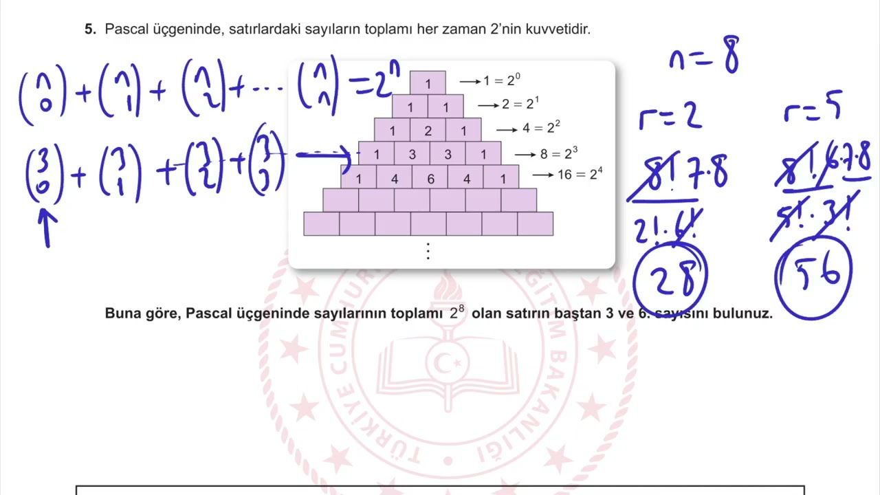 10. Sınıf Matematik 1. Dönem 1. Yazılı Soru Örnekleri Çözümleri 2024 2025
