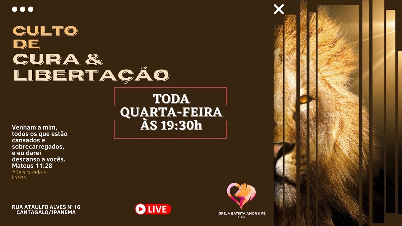 Culto de Cura e Libertação | Igreja Batista Amor e Fé | 11.02.26