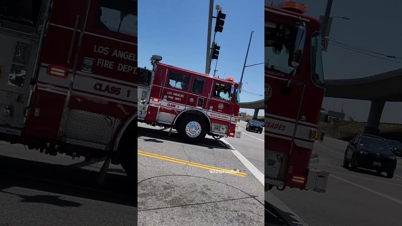 LAFD Engine 69 Responding #lafd #firetruck #pacificpalisades