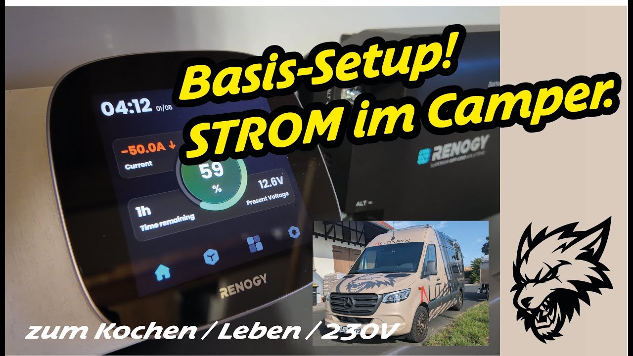 Strom Basis Setup für Wohnmobile und Camper Vans. Was braucht es dazu? Hier ein mögliches Beispiel!