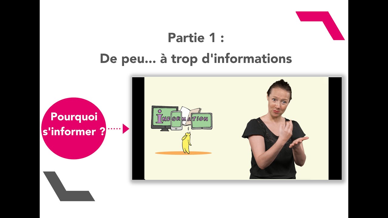 Pourquoi s'informer ? Partie 1 - De peu à trop d'informations