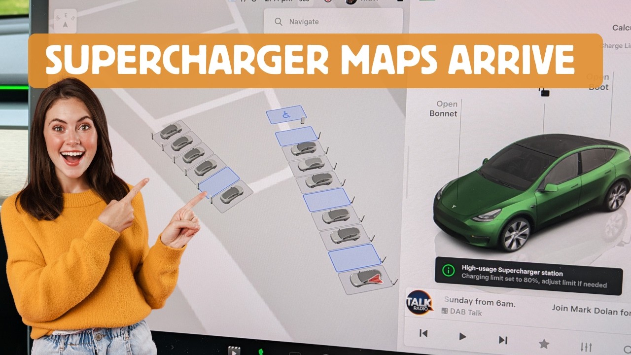 В Великобритании появились 3D-карты суперзарядных станций Tesla.