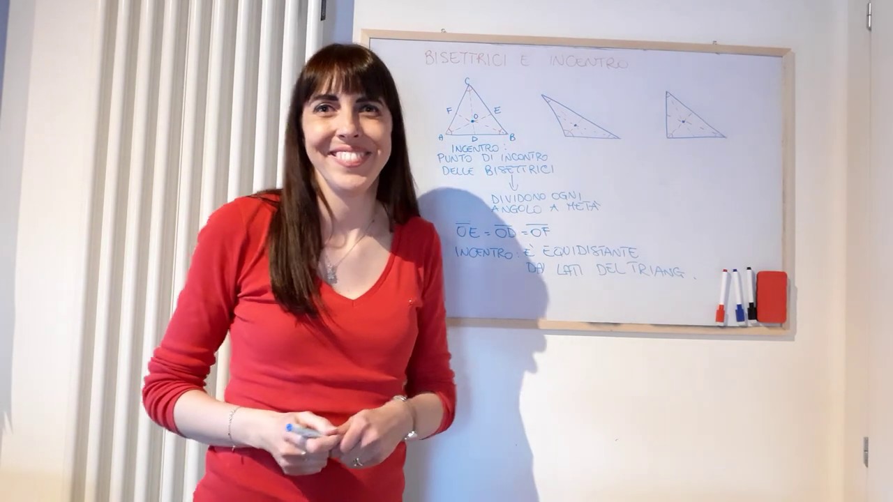 Triangolo: bisettrici e incentro (classe prima)