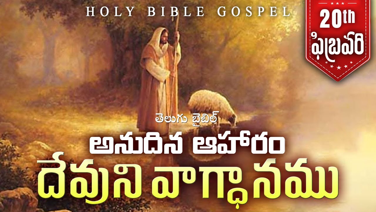 Today's Promise February 20th | Word Of God | Daily Bible Verse in Telugu | 2026 | Holy Bible Gospel