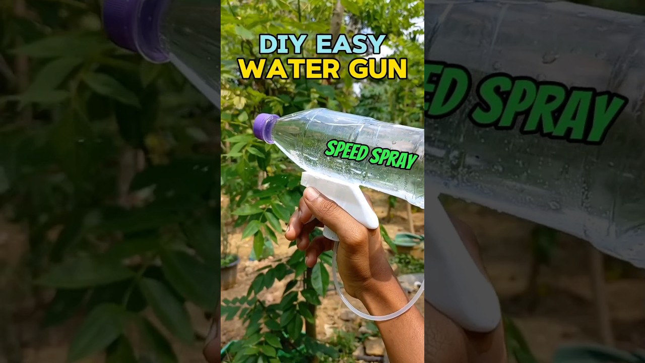 Long Sprayable Gun 🔫  Water Spray Gun DIY #spraygun #watergun #diy