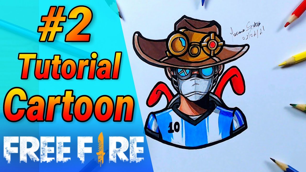 COMO COLORIR CARTOON DE FREE FIRE CAMISA DE TIME - Como dibujar Free Fire // Gambar Free Fire