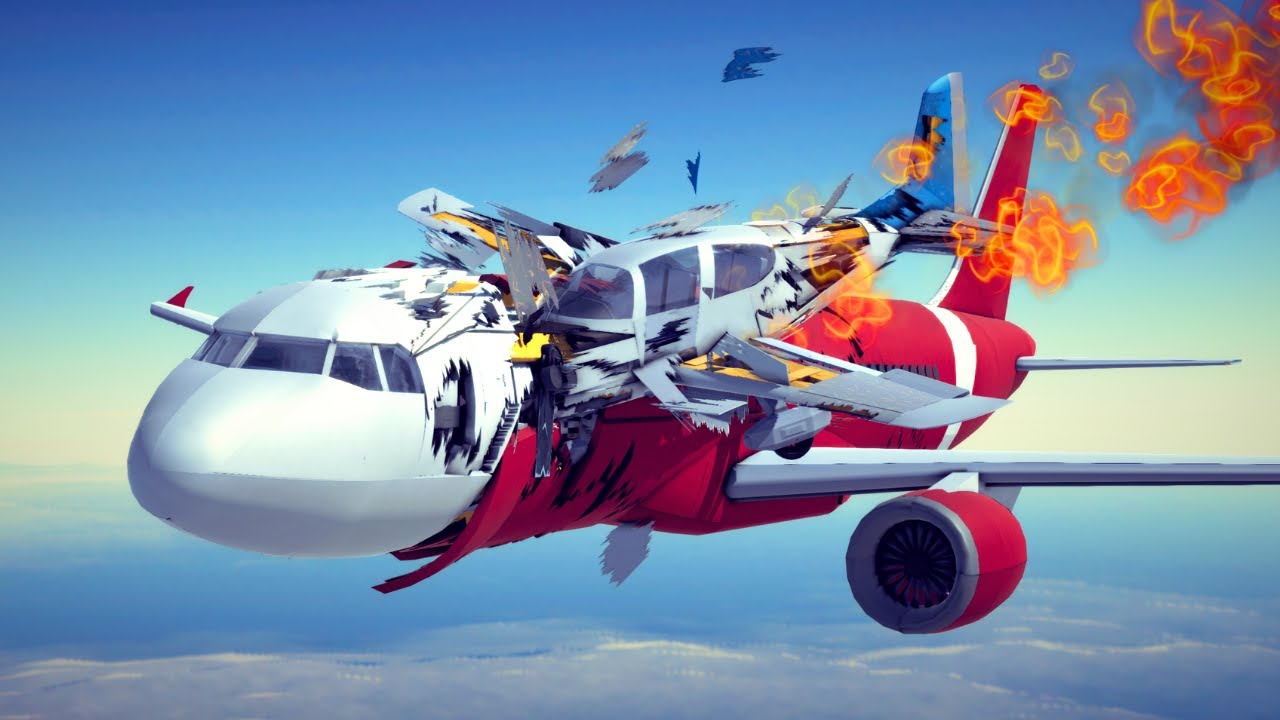 Midair Collisions, Air Shootdown & Airplane Crashes #9 | Besiege