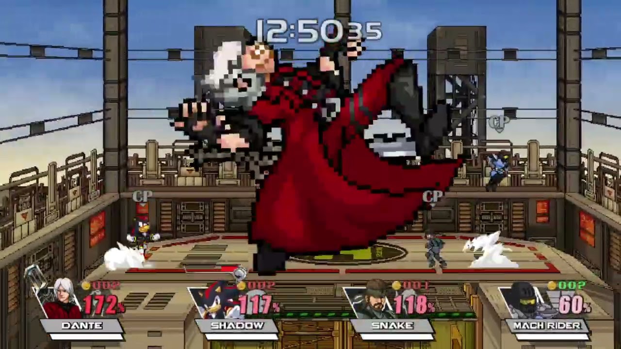 Super Smash Bros Crusade: Dante Vs Shadow Vs Snake Vs Mach Rider