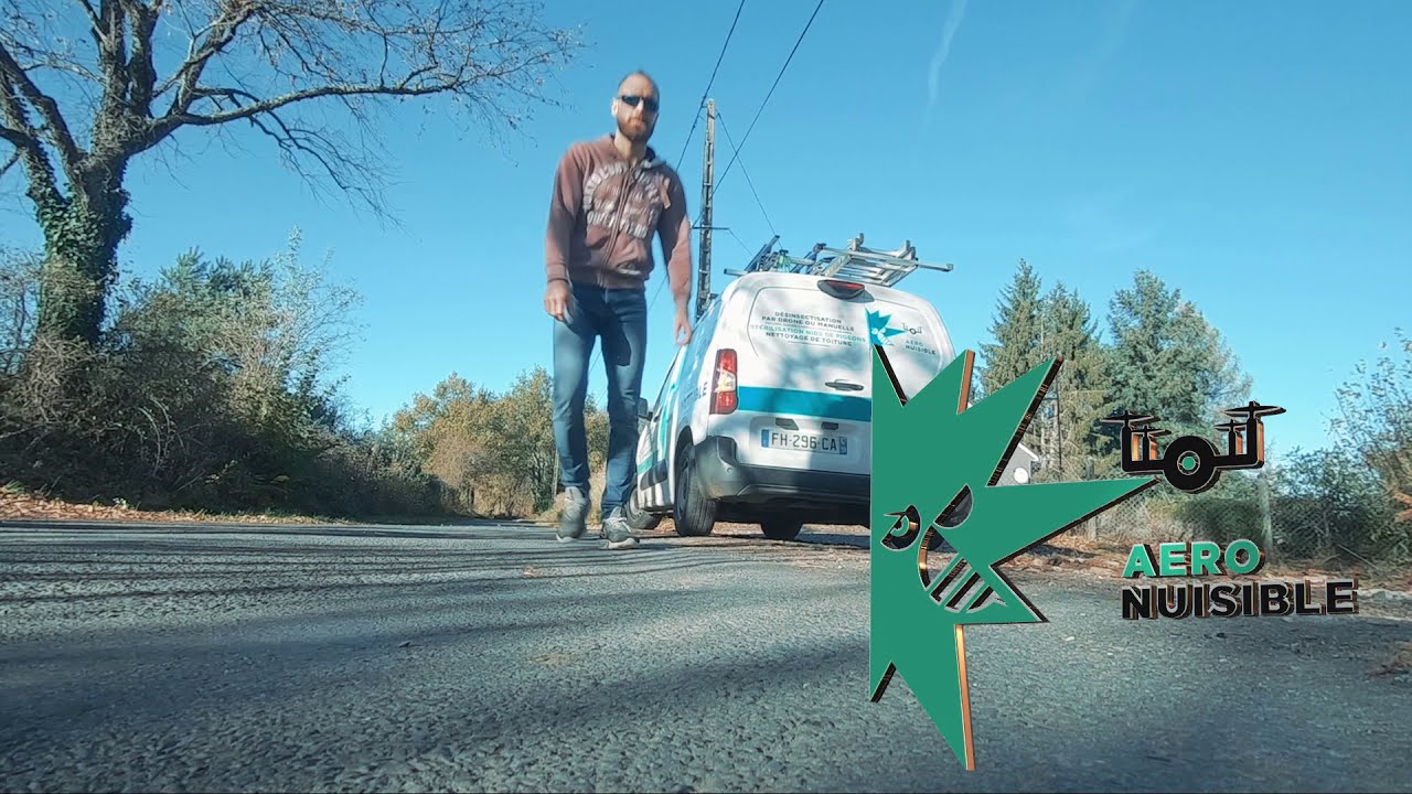Traitement nid de frelons par drone