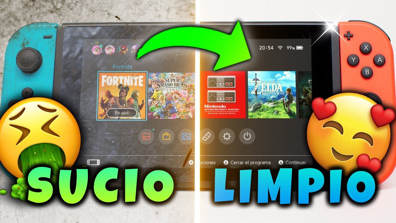 voy a limpiar mi Nintendo SWITCH 😍