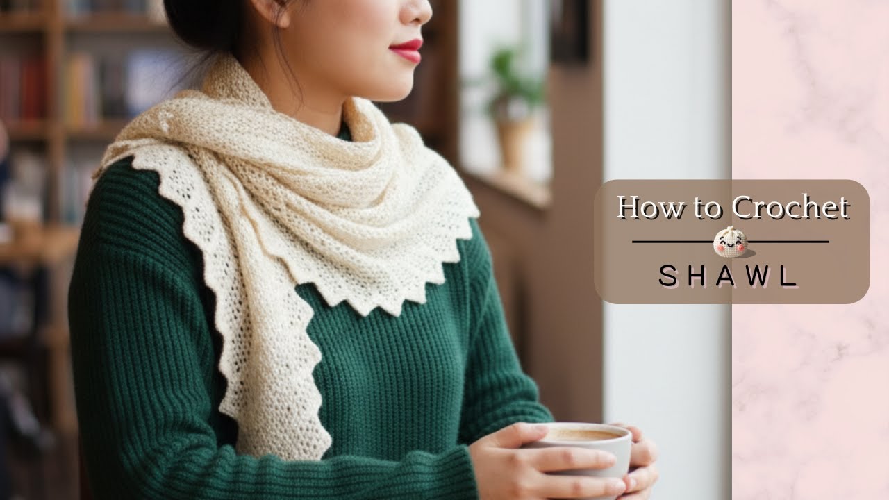 How to Crochet a Stunning Shawl 🧶 | Step-by-Step Tutorial with Pattern, Diagram & Progress Bar