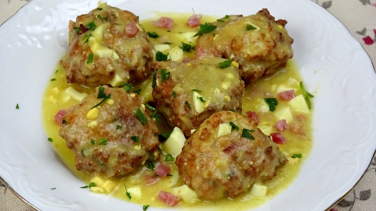 TORTILLITAS DE SAN JOSE EN SALSA, CON JAMÓN, Receta Tradicional😋