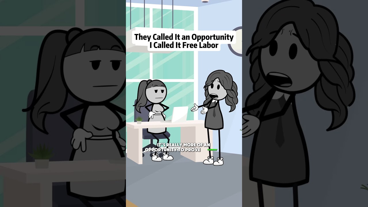 They called it an opportunity I called it free labor #animations #manager