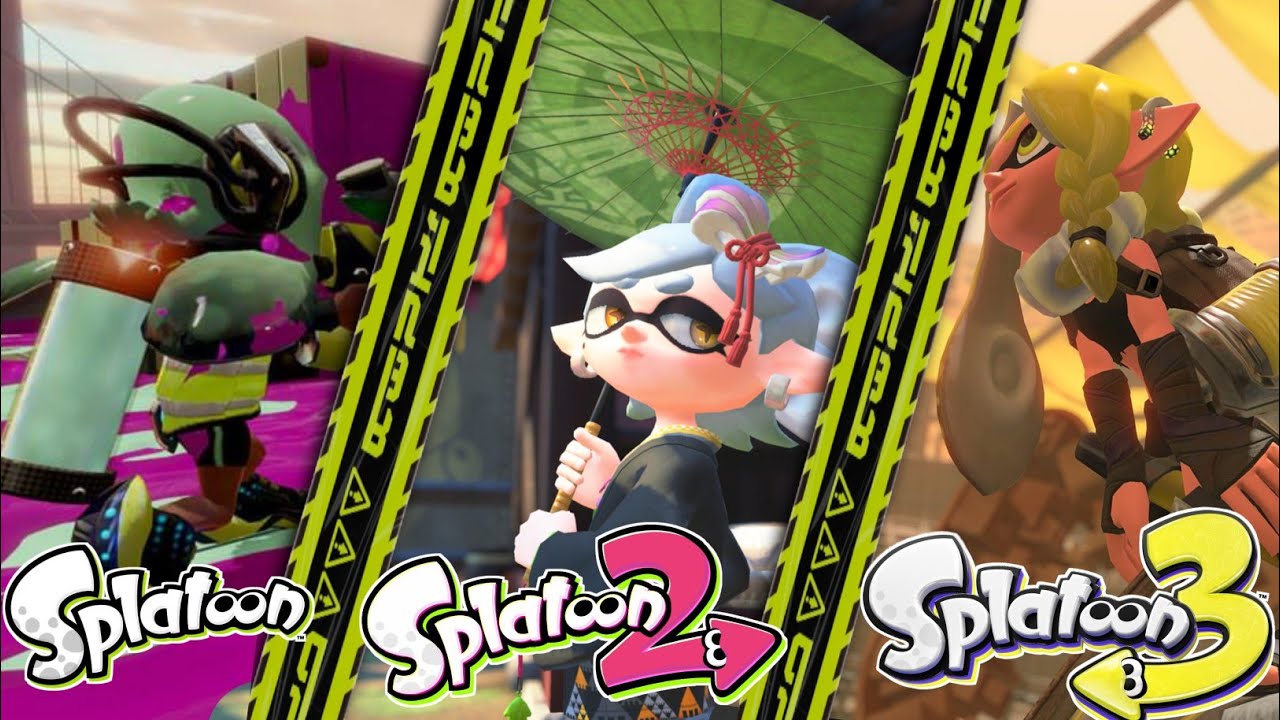 All Splatoon Hero Story Mode Trailers - Splatoon, Splatoon 2, Splatoon 3 (2014 - 2022 HD)