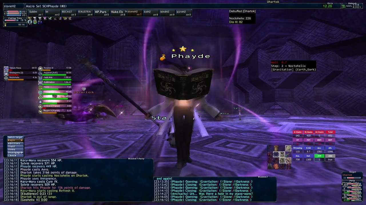 FFXI Sortie Boss E Solo | Dhartok SCH Solo w/ Trusts, no metal