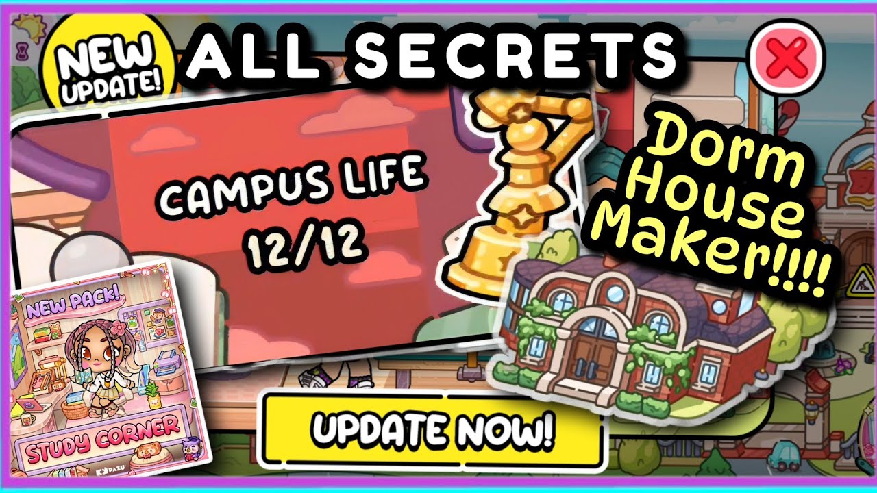 NEW UPDATE! DORM MAKER IS HERE! ALL SECRETS + STUDY CORNER PACK! | AVATAR WORLD