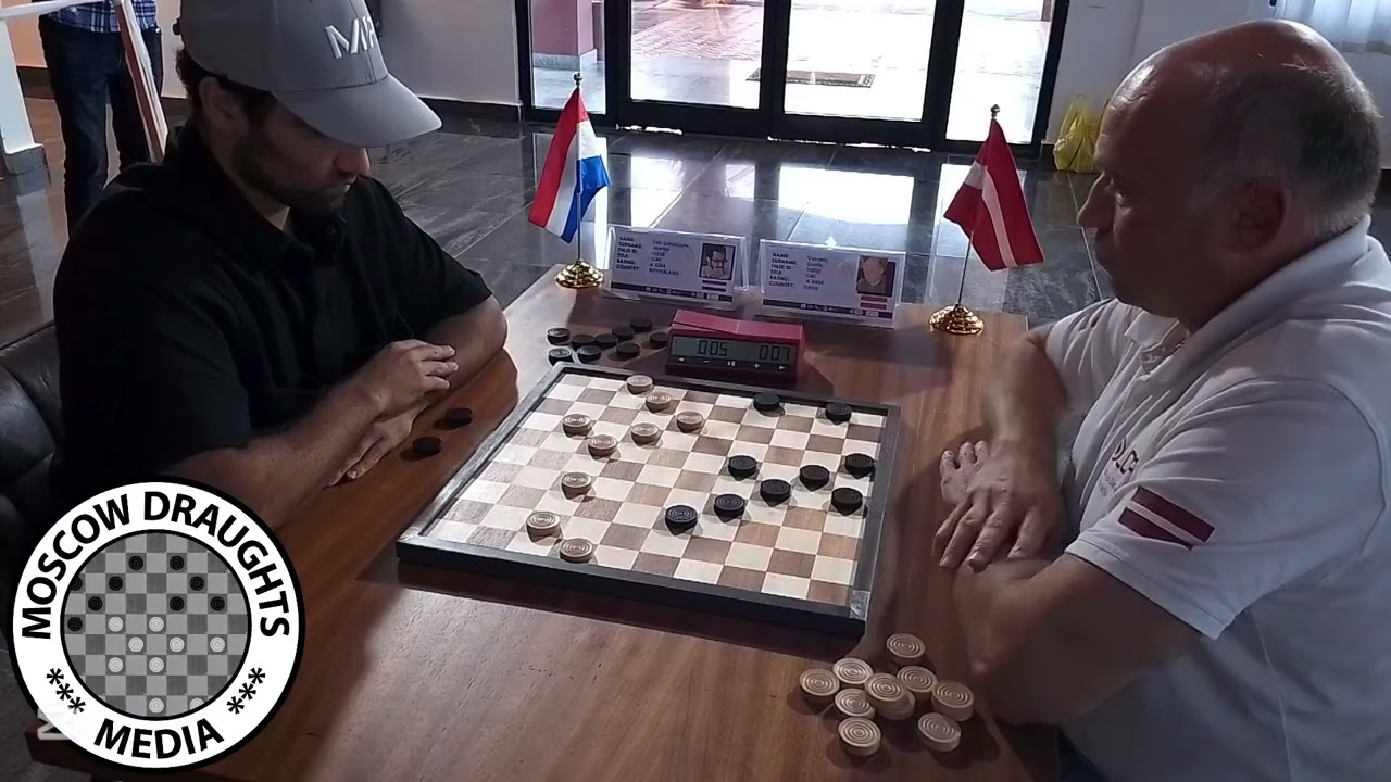 Tie-Break Round 8: 2025 World draughts championship;  Guntis Valneris 🇱🇻 Vs Martijn van Ijzendoorn🇳🇱