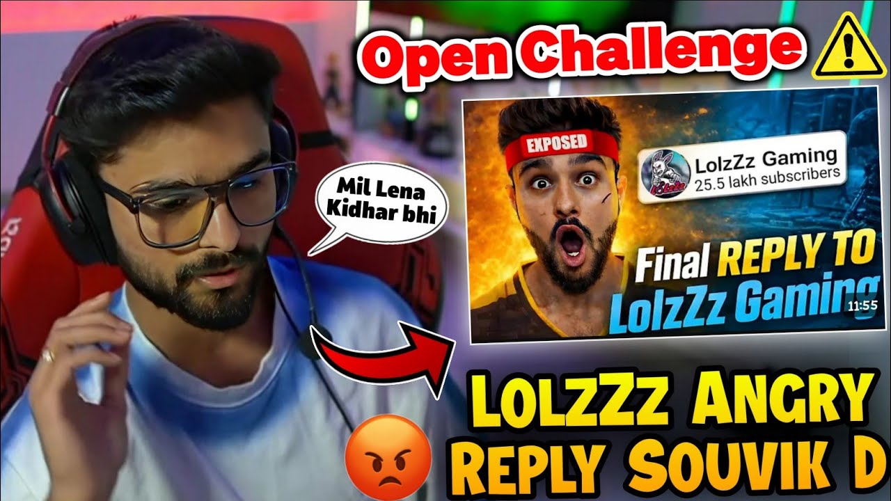 LolzZz Angry Reply Souvik D Expose 😡 Open Challenge ⚠️