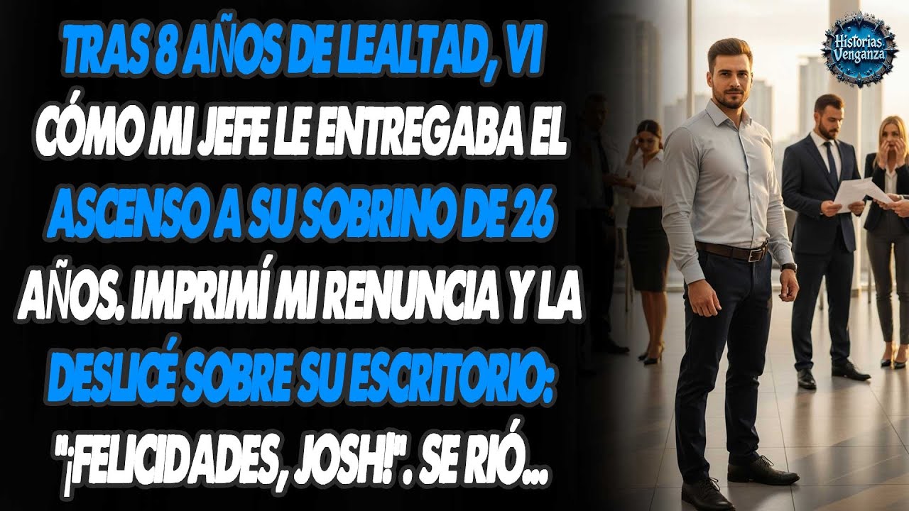 Mi Jefe Ascendió A Su Sobrino Y Presenté Mi Renuncia. Mi Frase Final Lo Dejó Pálido.