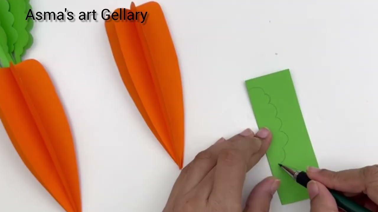How to make carrots out of Paper।।Step by step।। Simple method।
