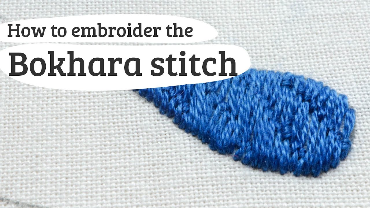 Bokhara couching stitch - embroidery stitch 72