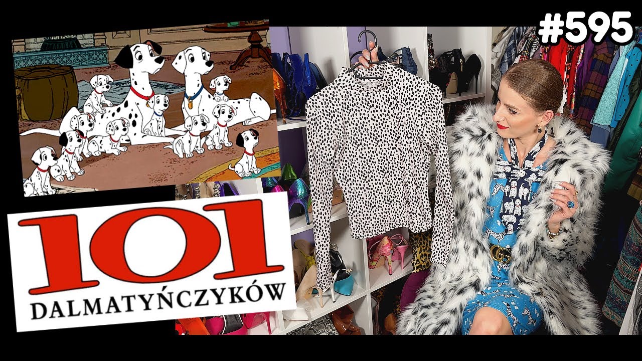 101 DALMATYŃCZYKÓW 🐩 BIEL I CZERŃ 🖤 NIEPOWTARZALNE STYLIZACJE Z LUMPEKSU 🤩 NOWE FUTRO Z ZALANDO #595