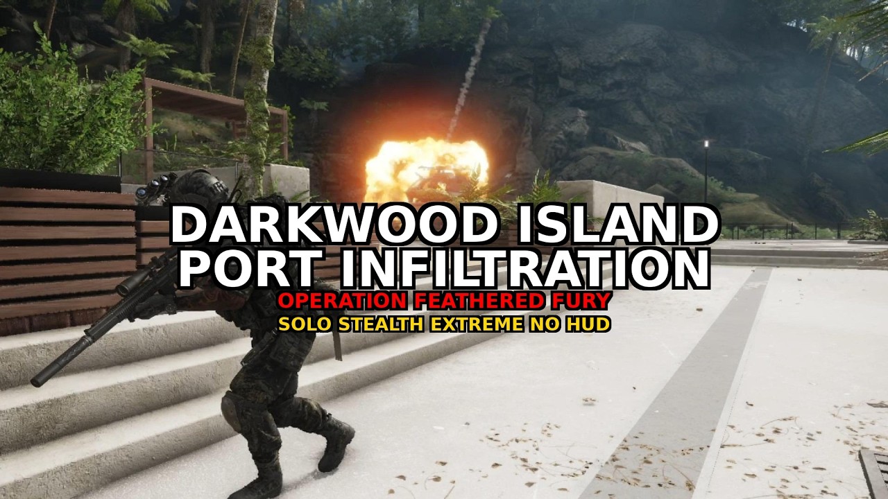 Darkwood Island Port Infiltration | Solo Stealth Extreme No HUD | Ghost Recon Breakpoint